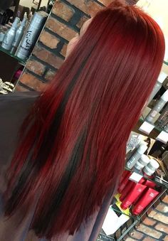 Peek A Boo Highlights, Grey Balayage, Brunette Bob, Wine Red Hair, Peekaboo Hair, Red Curly Hair, Hair Blond, Bright Red Hair