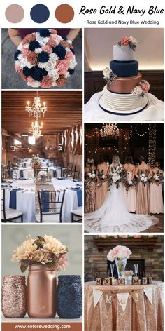 wedding color palettes for navy and copper