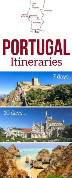 the portugal itineraries are in three different pictures