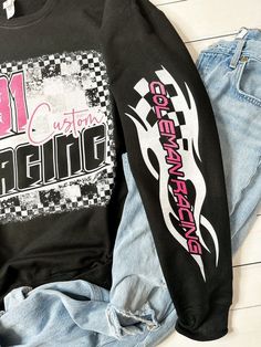 This Pin was discovered by Amber Sparks. Discover (and save!) your own Pins on Pinterest. Hello Moto, Hoodie Personalized, Dirt Track, Dirt Bike, Graphic Tees Women, Motocross, Nice Dresses