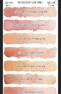 the different shades of watercolor