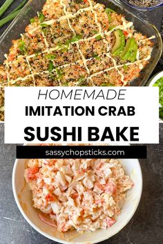 Enjoy homemade imitation crab sushi bake—cheesy, creamy, and loaded with irresistible flavors! Crab Sushi Bake, Crab Sushi, Sushi Bake, Fluffy Bread, Crispy Cookies, The Best Desserts, Pasta Dinners, Hamburger Meat, Decadent Cakes