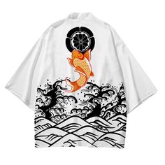 Check out this amazing 🈹 Koi Fish White Haori 🈹 Shop & Grab 15% off with code 🎁 JPIN 🎁 White Haori, Japanese Culture, Hawaii