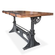 70 Industrial Drafting Desk Cast Iron Base Tilt Adjustable Height NOT READY Rustic Deco Incorporated Adjustable Height Desk Diy, Steampunk Desk, Architects Desk, Desk Simple, Lake Ideas, Rustic Desk, Industrial Design Furniture, Welding And Fabrication, White Whale