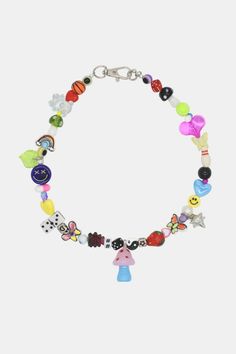 Trendy Multicolor Heart Charm Necklace, Adjustable Moon Charm Choker, Playful Multicolor Necklaces With Charms, Whimsical Multicolor Necklaces With Charms, Multicolor Enamel Charm Necklaces, Rose Choker, Men's Shoes Accessories, Custom Crochet, Tennis Necklace