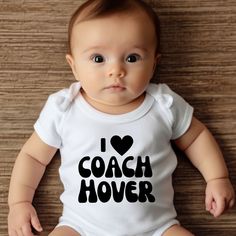 Grab this fun, custom baby bodysuit for your growing coaching family or as a gift to your favorite coach's kid! Thank you again for supporting our woman owned, mama owned, coach's wife owned business. Coaches Daughter, Softball Gift Ideas, Baseball Gift Ideas, Football Wife, Basketball Coach Gifts, Coaches Wife, Sons Girlfriend, Mom Mugs, Baseball Coach