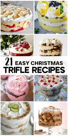 twelve easy christmas trifle recipes to make for the holiday dinner table or dessert bar