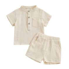 PRICES MAY VARY. 【Material】: Toddler baby boy cotton linen outfit are made of 95% cotton and 5% polyester fabric. Super cozy and soft , very skin-friendly and breathable, lightweight fabrics provide comfort wearing experience, which will make your baby feel cool and relaxed all the day! Baby boy summer clothes, toddler boy summer outfits, baby boy cotton linen shorts set, baby boy muslin clothes, fashion and elegant ! 【Design】: Cotton linen baby boy clothes, cotton gauze baby boy clothes, baby b Cute Cotton Sets With Pockets, Spring Cotton Sets With Button Closure, Casual Beige Playwear Sets, Summer Cotton Sets In Cream Color, Summer Cotton Cream Set, Summer Cream Cotton Set, Cute Summer Sets With Pockets, Cotton Short Sleeve Set With Button Closure, Spring Cotton Sets With Buttons