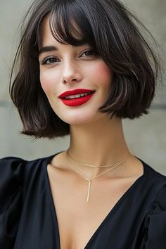 Grey French Bob With Fringe, French Bob Over 40, French Bob With Fringe Fine Hair, Bob With Fringe Fine Hair, French Hairstyles, Bob Cut Styles, 2024 Haircut, French Bangs, Italian Bob