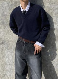 Shirt Ootd, Sweater Outfits Men, Pinterest Design