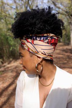 African Headwrap, Hair Accessories Red, Ankara Headwrap, Head Scarf Styles, Turban Headwrap, African Fabric, Hair Skin, Style Expert, Afro Hairstyles