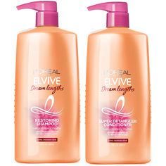 PRICES MAY VARY. Restoring Shampoo and Conditioner Set: This creamy restoring shampoo and detangling conditioner visibly repairs damage without weighing down, adding shine and protecting length as it strengthens and seals split ends Gentle Restoring Formula: With fine castor oil and vitamins B3 and B5, this paraben free long hair formula features sweet, floral, fruity scent with notes of pomegranate, caramel orchid and milk sorbet Dream Lengths: Try our whole system of shampoo, conditioner, trea Makeup Carnaval, Hair Formula, Purple Shampoo And Conditioner, Good Shampoo And Conditioner, Shampoo And Conditioner Set, Hair Help, Hair Setting, Leave In Conditioner, Split Ends