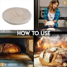 there are pictures of bread baking in the oven, and how to use it for cooking