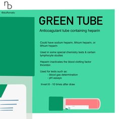 a green tube with information about it