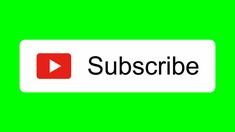 the youtube logo is shown on a green background with an arrow pointing to the word subcibe