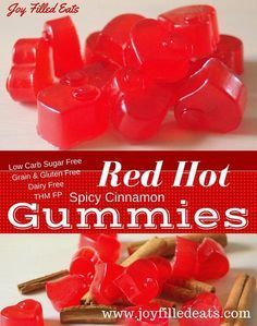 red hot gummy bears with cinnamon sticks