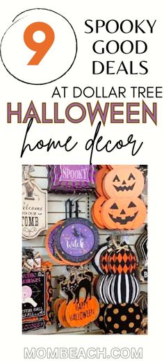 the front cover of spooky good dead's at dollar tree halloween home decor