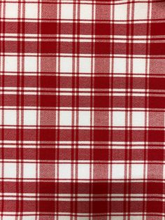 a red and white plaid fabric