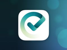 the logo for an app that is designed to look like a circle with a letter on it