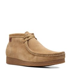 PRICES MAY VARY. Inspired by our iconic Wallabee, archival styling creates casual Shacre Boot Removable Ortholite Footbed Smooth Textile Linings Rubber Outsole Ultra-Lightweight Clarks Boots, Mens Chukkas, Men's Clarks, Moccasins Style, Chukka Boots Men, Suede Fashion, Chukka Boot, Elegant Man, Get High