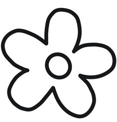 a flower that is black and white with the petals facing outwards to the center