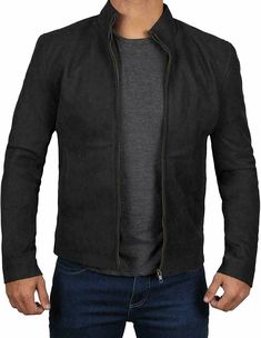 Mens Suede Jacket, Mens Leather Jacket Vintage, Suede Jacket Men, Black Suede Jacket, Black Leather Jacket Men, Best Leather Jackets, Moto Biker Jacket, Suede Leather Jacket, Men's Leather Jacket