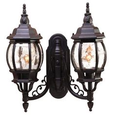 Acclaim Lighting 5158 Chateau 2 Light Outdoor Wall Mount Matte Black Fan Decoration, Front Entrance, Outdoor Wall Lantern