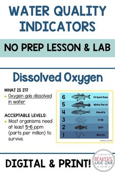 the water quality indicators poster with information about how to use it and what to use them