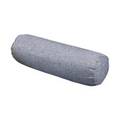 a grey pillow on a white background