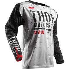 Thor 2017 Fuse Objectiv Grey/Black Jersey Vintage Enduro, Atv Motocross, Mtb Clothing, Motorcycle Quotes, Motorcycle Jackets