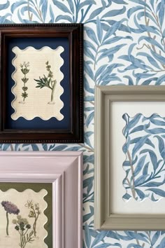 Gallery wall against William Morris Willow Bough wallpaper with wavy mounts in frames. Slow Living Quotes, Living Quotes, Wall Inspiration, Gallery Wall Inspiration, Inspiration Wall, Slow Living, New Wall, Art Display, Painting Frames