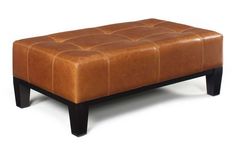 Felix 51 Inch Long Contemporary Leather Cocktail Bench Coffee Table Ottoman -W51 x D31 x H18 Leather Cocktail Ottoman, Bench Coffee Table, Coffee Table Ottoman, Club Furniture, Table Ottoman, Coffee Table Bench, Stitch Sewing, Saddle Stitch, Bench Set