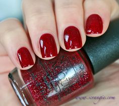 Red Glitter Nail Polish, Sparkle Nail Polish, Red Gel Nails, Glitter Nail Polish