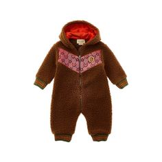 About The Brand: Eclectic And Coveted. Italian Luxury Redefined. Wool-Blend Jumpsuit In Brown With Sherpa Construction, Mesh-Lined Hood, Printed Paneling And Ribbed Trim Zipper Closure 70% Polyester, 30% Wool Contrast: 70% Cotton, 30% Polyester Hood Lining & Application: 100% Polyester Trim: 96% Wool, 3% Polyamide, 1% Elastane Dry Clean Only Made In Italy Our Products Are 100% Genuine. In Some Cases We Purchase Merchandise From Trusted Independent Suppliers And Not Directly From The Brand Owner. Gucci Dresses, Baby Pink Dresses, Gucci Baby, Gucci Top, Brand Owner, Gucci Dress, Baby Boom, Luxury Baby, Girls Stripes