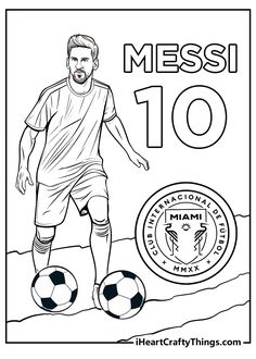 a soccer player with the name messi 10 on his shirt and ball in front of him