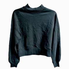 Everlane The Organic Cotton Crop Mockneck Sweatshirt Size Small, Medium, Large Black New With Tags, Never Worn Medium Weight Oversized Measure Approx: Small - 20.25 Inches Long, 23 Inches Across On A Flat Lay Medium - 21 Inches Long, 23.75 Inches Across On A Flat Lay Large - 21.5 Inches Long, 24.5 Inches Across On A Flat Lay Style Number F-Swts-Octn-Crp-Mck-Blk Casual Everlane Tops For Fall, Black Ribbed Neckline Sweatshirt For Fall, Everlane Casual Tops For Fall, Black Sweatshirt With Ribbed Neckline For Fall, Black Funnel Neck Sweatshirt For Layering, Black Mock Neck Top For Fall Layering, Black Sporty Top With Funnel Neck, Sporty Turtleneck Top For Fall, Black Mock Neck Top For Winter Layering