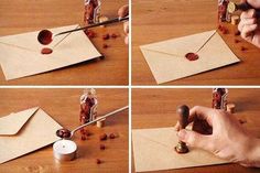 the process of making an origami heart with beads and wax on it's surface