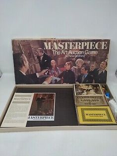 an old board game with its box and instructions for the movie masterpiece, which was released in