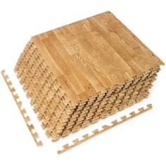 several pieces of wood laid out on top of each other