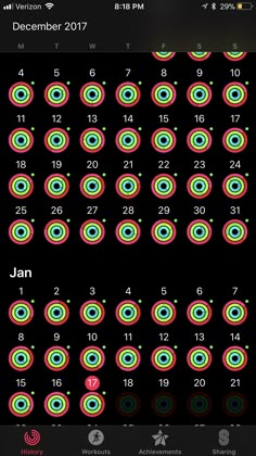 an iphone screen showing the date and time for each event in which you are going