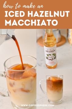 how to make an iced hazelnut macchato