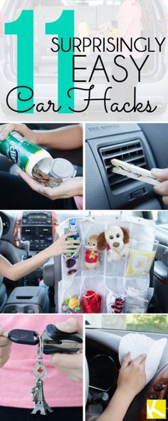 the inside of a car with instructions on how to clean it and what to use it