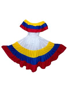 Robe décontractée traditionnelle colombienne faite à la main , nous avons votre taille. Célébrez la merveilleuse culture colombienne. Portez notre robe et faites partie d'une belle tradition.






 Comprend : chemisier et jupe

 Quelles tailles sont disponibles ?
 Du XS au XXLarge - Longueur : 36" environ.

 Remarque : Consultez la galerie de photos pour accéder au tableau des tailles

 De quelle couleur est la robe ?
 Blanc, rouge bleu et jaune

 De quelle matière est faite la robe ?
 Polyco Colombia Culture, Brazil Traditional Dress, Colombian Culture, Dresses Xxl, Girl Costumes, Xl Dress, Blouse And Skirt, Traditional Dresses, Traditional Outfits