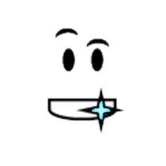 an emoticive smiley face with a knife sticking out of it's mouth