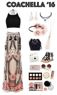 "cochella outfit for ali" by annieanne-tumblr13 ❤ liked on Polyvore featuring River Island, Temperley London, Forever 21, Oasis, Charlotte Russe, Lacoste, Mystique, Fujifilm, NYX and Eve Lom Cochella Outfits, Look Boho Chic, Mode Hippie, Estilo Hippie, Mode Boho, Boho Chic Outfits, Hippie Outfits