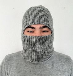 Balaclava, Balaclava Knit, Balaclava Face Mask, Ski Mask, Face Cover, Full Face Mask, Wool Balaclava,  Winter Full Mask For Women, Crochet  100% Handmade 25% Wool If you are purchasing more than one, please specify in message or notes if you would like different colours. Women and Men can use it. It can be good idea for present. Compliant with European standards, Quality Rope, Healthy, so soft and does not itch. Used in cold weather 3 seasons: Autumn, Winter, Spring Any color is made. It is so s Winter Knitting Pattern In Gray, Winter Fitted Knitting Pattern In Yarn, Warm Winter Knitting Pattern In Acrylic Yarn, Winter Warm Acrylic Yarn Knitting Pattern, Handmade Fitted Balaclava For Winter, Handmade Fitted Winter Balaclava, Winter Knitting Pattern For Cold Weather, Winter Warm Knitting Pattern With Acrylic Yarn, Handmade Balaclava For Winter Cold Weather