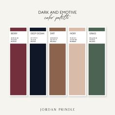 the dark and emotive color palette for jordan pendle