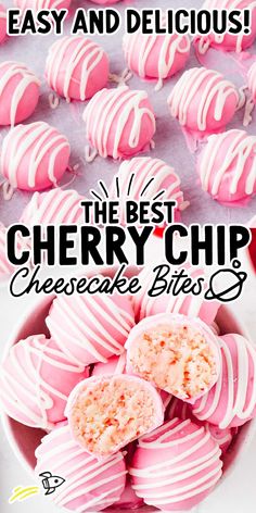 the best cherry chip cheesecake bites are easy to make and delicious enough for everyone to enjoy