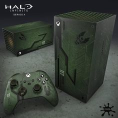 an image of a video game controller and box for the halo infinite series 2 console