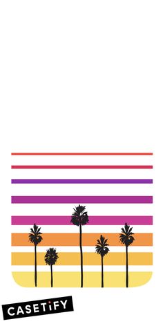 a poster with palm trees and the words casefly written in black on white paper